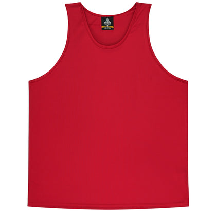 Aussie Pacific 3107 Kids' Botany Singlet — RED