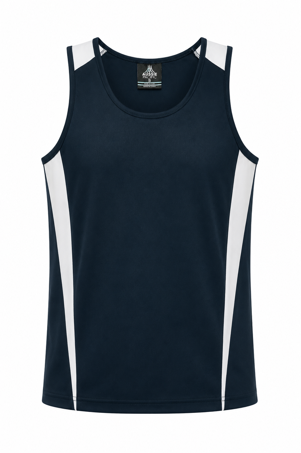 Aussie Pacific 1104 Men's Eureka Singlet — NAVY/WHITE