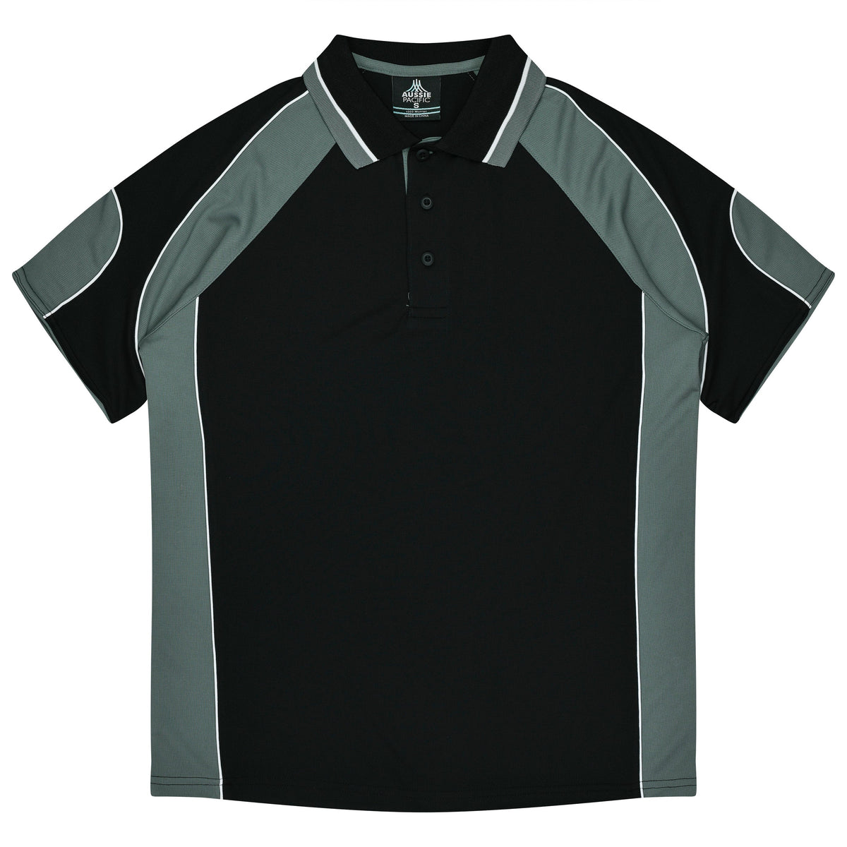 Aussie Pacific 3300 Kids' Murray Polo — BLACK/ASHE