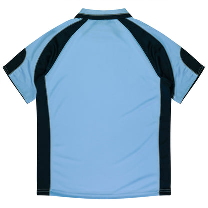 Aussie Pacific 3300 Kids' Murray Polo — SKY/NAVY — additional view 2