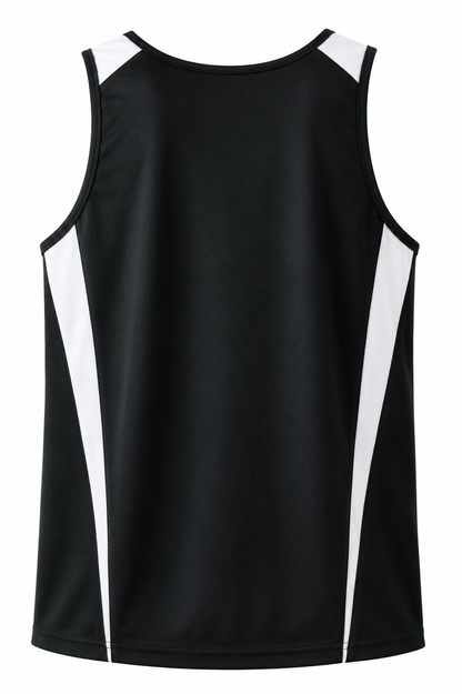Aussie Pacific 1104 Men's Eureka Singlet — BLACK/WHITE — additional view 2