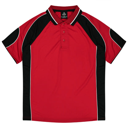 Aussie Pacific 3300 Kids' Murray Polo — RED/BLACK