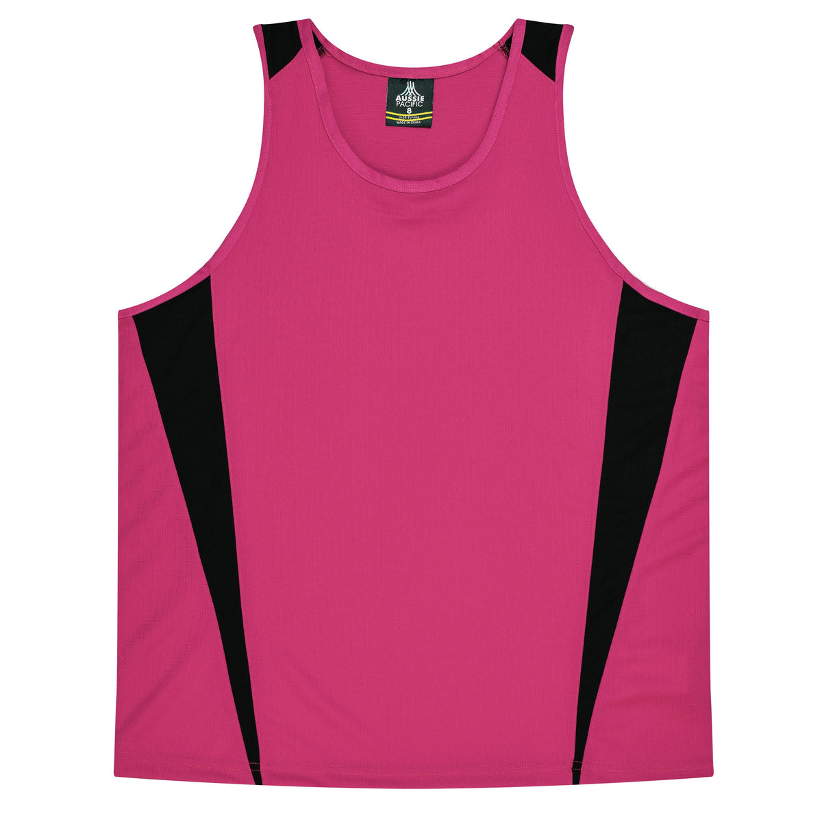 Aussie Pacific 3104 Kids' Eureka Singlet — PINK/BLACK