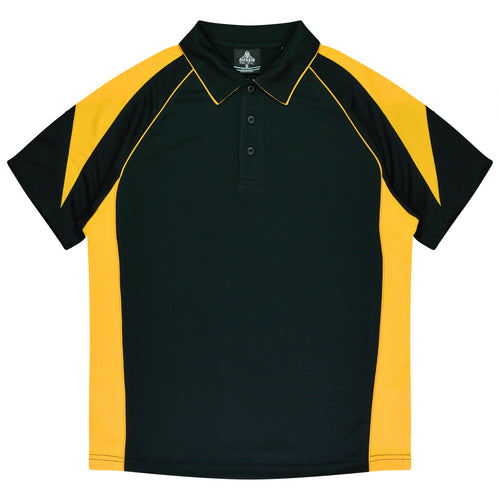 Aussie Pacific Kids' Premier Polo — BLACK/GOLD