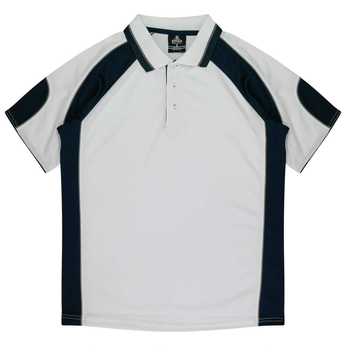 Aussie Pacific 3300 Kids' Murray Polo — WHITE/NAVY