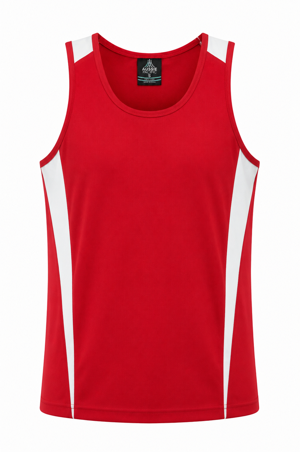 Aussie Pacific 1104 Men's Eureka Singlet — RED/WHITE