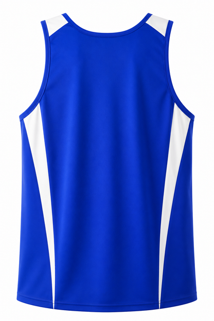Aussie Pacific 1104 Men's Eureka Singlet — ROYAL/WHITE — additional view 2
