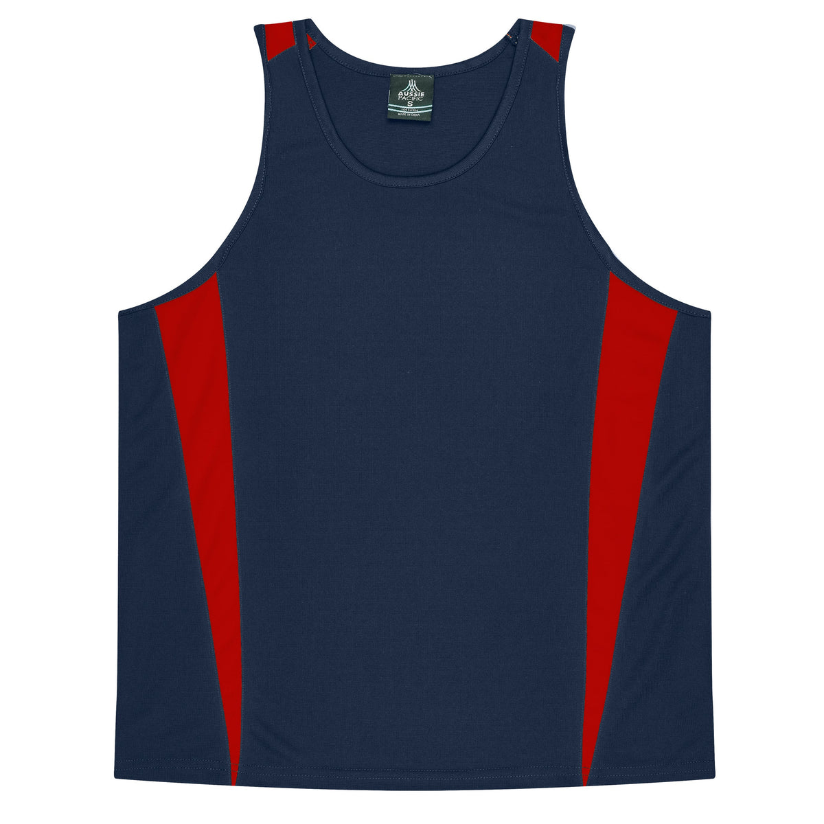 Aussie Pacific 3104 Kids' Eureka Singlet — NAVY/RED