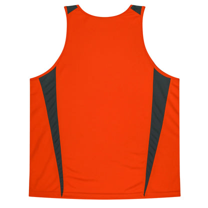 Aussie Pacific 3104 Kids' Eureka Singlet — ORANGE/CHARCOAL — additional view 2
