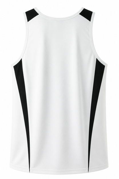 Aussie Pacific 1104 Men's Eureka Singlet — WHITE/BLACK