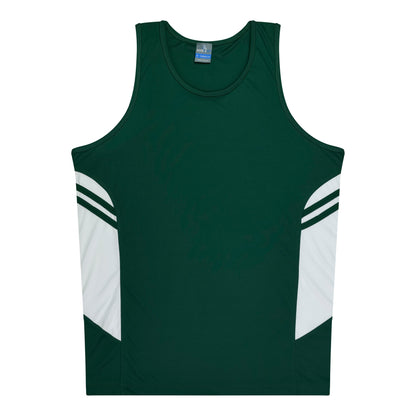 Aussie Pacific 3111 Kids' Tasman Singlet — BOTTLE/WHITE
