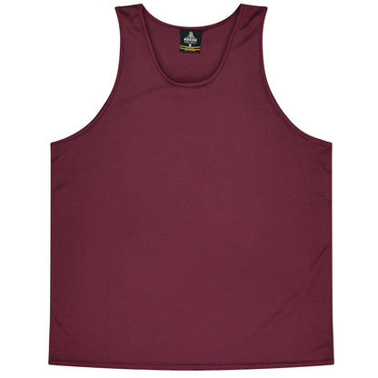 Aussie Pacific 3107 Kids' Botany Singlet — MAROON