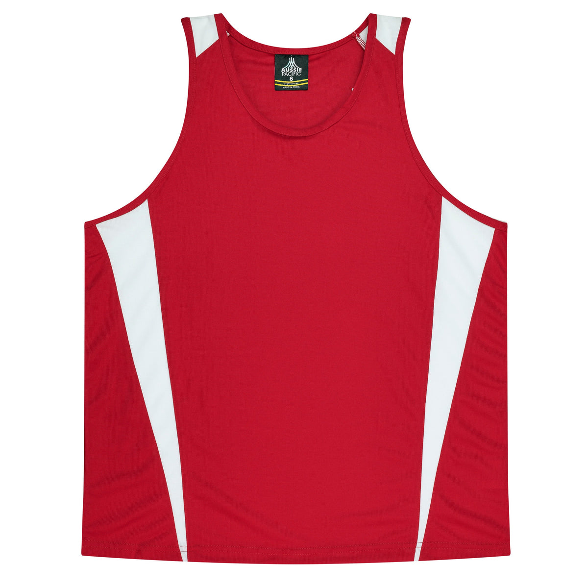 Aussie Pacific 3104 Kids' Eureka Singlet — RED/WHITE