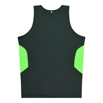 Aussie Pacific 3111 Kids' Tasman Singlet — SLATE/NEON GREEN — additional view 2
