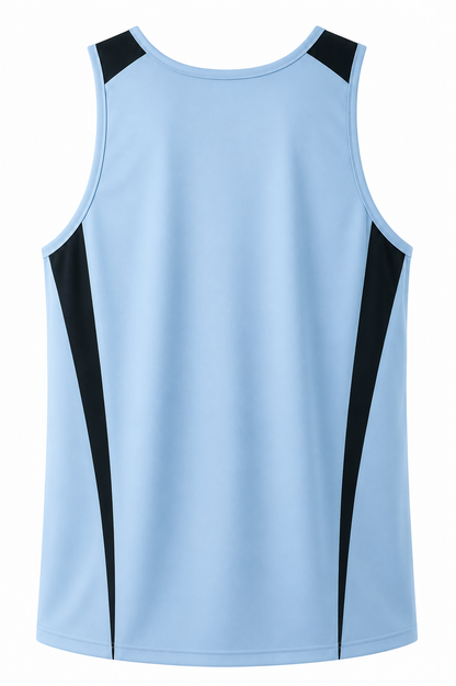 Aussie Pacific 1104 Men's Eureka Singlet — SKY/NAVY — additional view 2