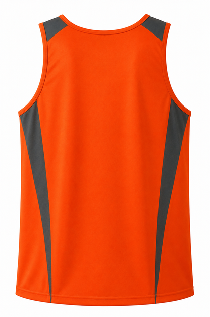 Aussie Pacific 1104 Men's Eureka Singlet — ORANGE/CHARCOAL — additional view 2
