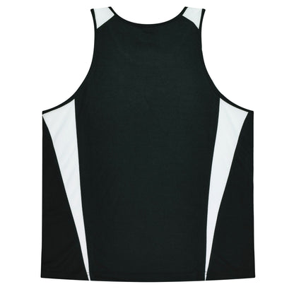 Aussie Pacific 3104 Kids' Eureka Singlet — BLACK/WHITE — additional view 2