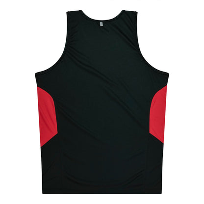 Aussie Pacific 3111 Kids' Tasman Singlet — BLACK/RED — additional view 2