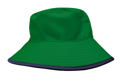 Headwear Reversible Breathable Poly Twill Bucket Hat – Kids