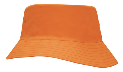 Headwear 3939 Breathable Poly Twill Childs Bucket Hat - Orange