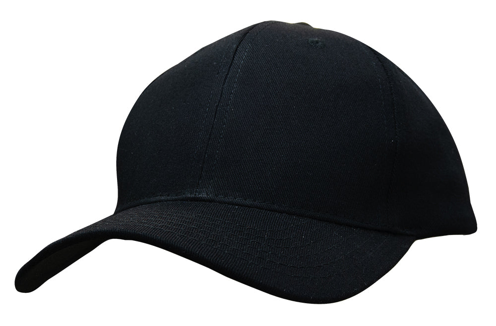 Headwear 3964 Cotton Twill Cap with Buckle - Black