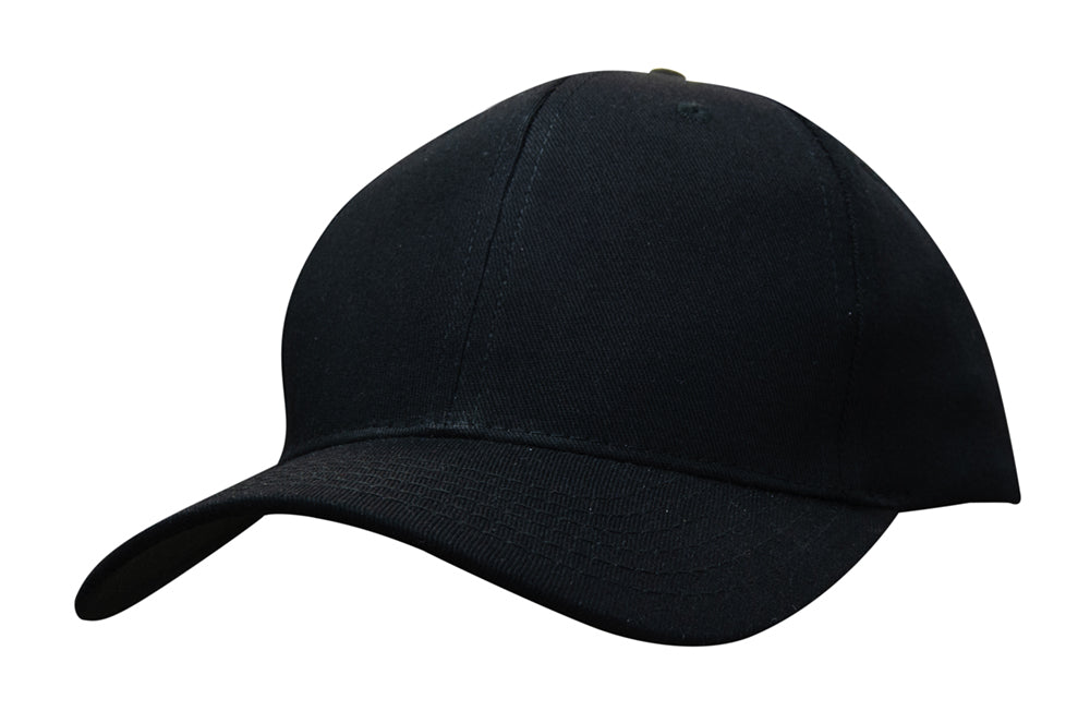 Headwear 3966 Cotton Twill Cap - Black