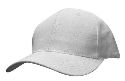 Headwear 3964 Cotton Twill Cap with Buckle - White