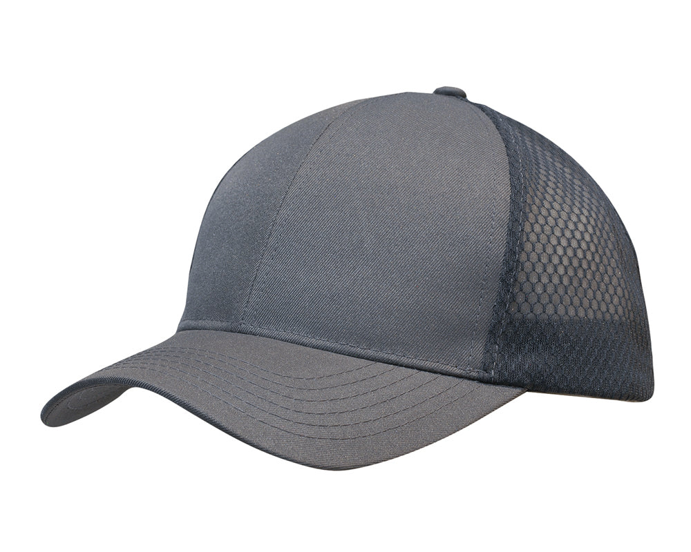 Headwear 3972 Breathable poly twill with honeycomb mesh - Charcoal