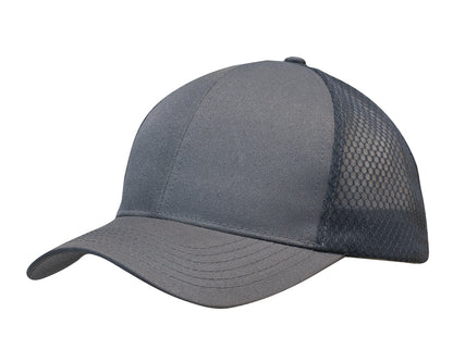 Headwear 3972 Breathable poly twill with honeycomb mesh - Charcoal