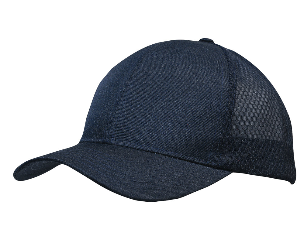 Headwear 3972 Breathable poly twill with honeycomb mesh - Navy