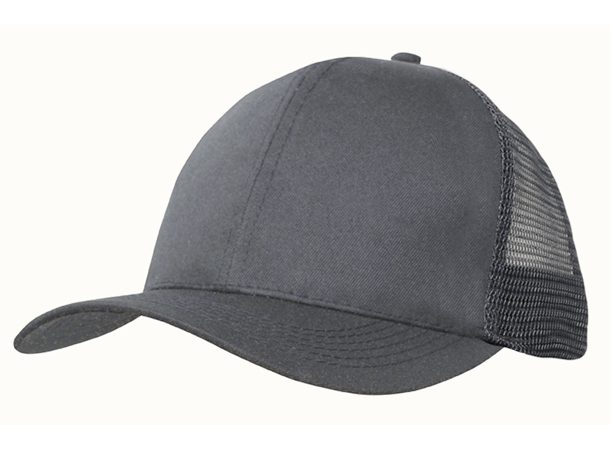Headwear 3982 Recycled Breathable Poly Twill with Mesh Back Cap - Charcoal