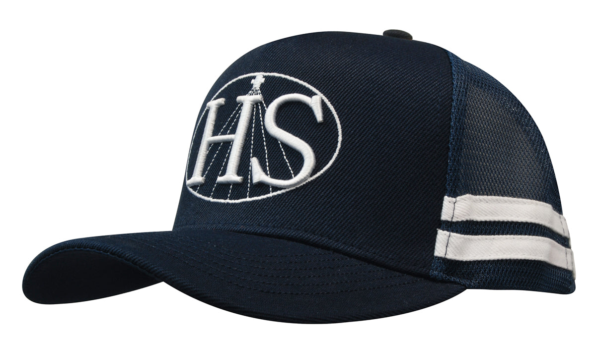 Headwear 3995 American Premium Twill/Mesh Deep Fit Trucker with Stripes - supplier overview
