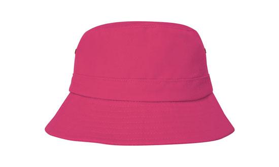 Headwear 4133 Brushed Sports Twill Youth Bucket Hat - Hot Pink
