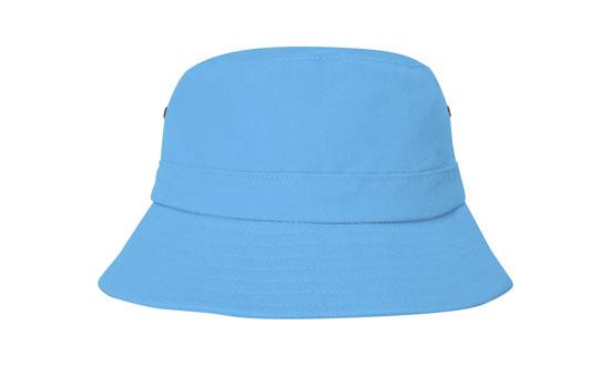 Headwear 4133 Brushed Sports Twill Youth Bucket Hat - Sky