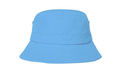 Headwear 4133 Brushed Sports Twill Youth Bucket Hat - Sky