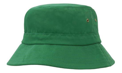 Headwear 4133 Brushed Sports Twill Youth Bucket Hat - Emerald