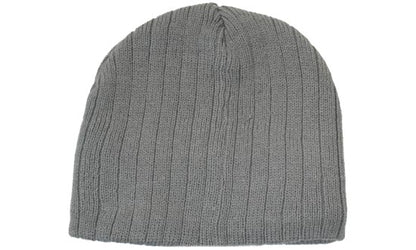 Headwear 4189 Cable Knit Beanie - Charcoal