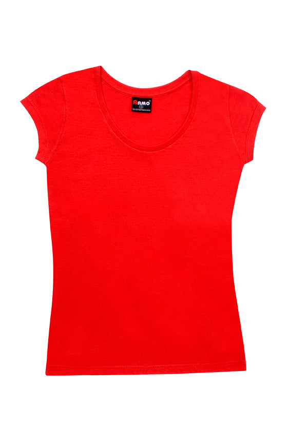 RAMO T929LD Women's Jersey Scoop Neck T-shirt — Red supplier product image