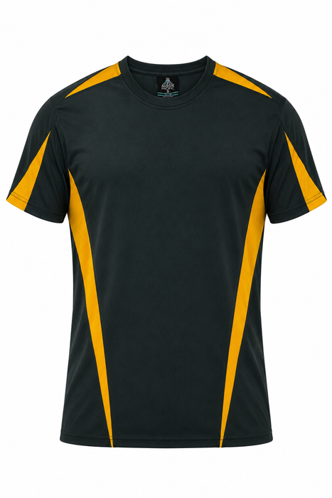 Aussie Pacific 1204 Eureka Men's T-shirt — BLACK/GOLD product view