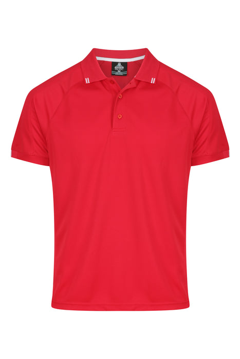 Aussie Pacific Flinders Men's Polo — RED/WHITE