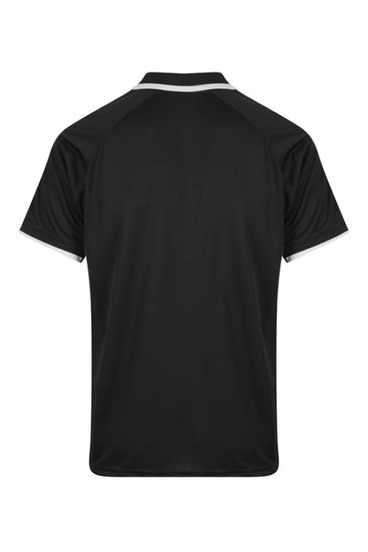 Aussie Pacific 1322 Double Bay Men's Polo — BLACK/WHITE additional view