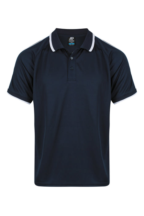 Aussie Pacific 1322 Double Bay Men's Polo — NAVY/WHITE product view