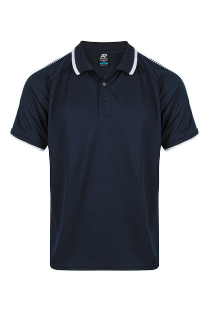 Aussie Pacific 1322 Double Bay Men's Polo — NAVY/WHITE product view