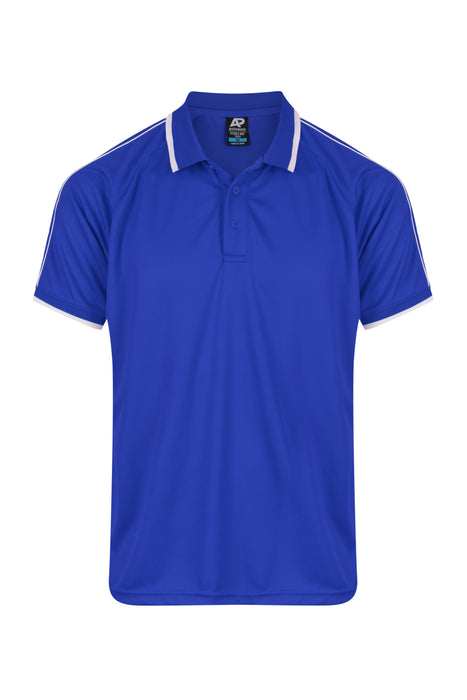 Aussie Pacific 1322 Double Bay Men's Polo — ROYAL/WHITE product view