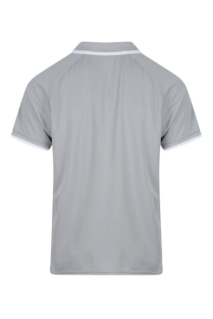 Aussie Pacific 1322 Double Bay Men's Polo — SILVER/WHITE additional view