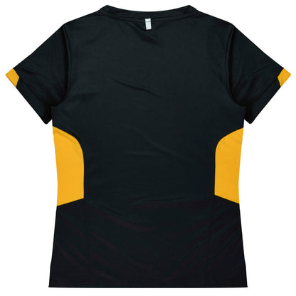 Aussie Pacific 2211 Tasman Women's T-shirt — BLACK/GOLD additional view