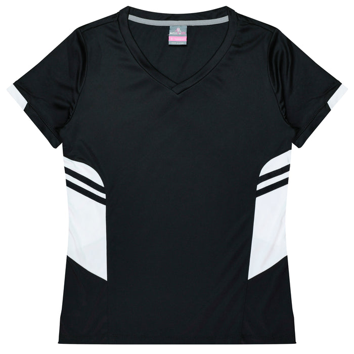 Aussie Pacific 2211 Tasman Women's T-shirt — BLACK/WHITE product view