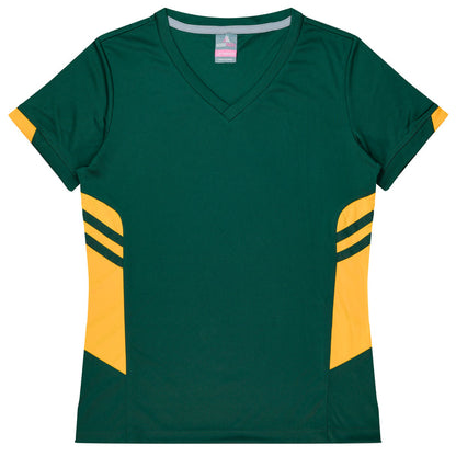 Aussie Pacific 2211 Tasman Women's T-shirt — BOTTLE/GOLD product view