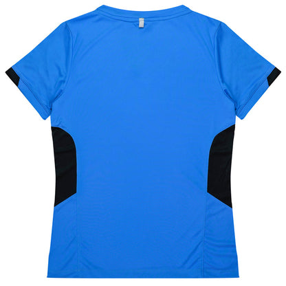 Aussie Pacific 2211 Tasman Women's T-shirt — CYAN/BLACK additional view