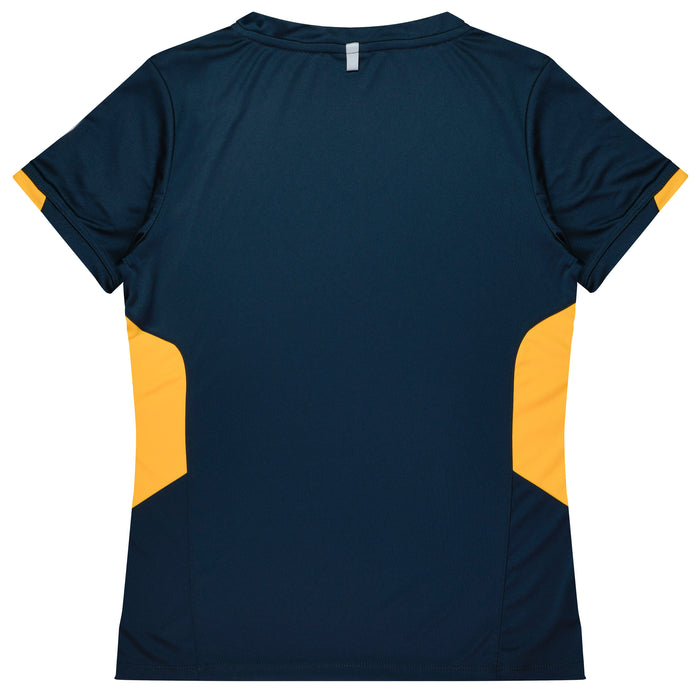 Aussie Pacific 2211 Tasman Women's T-shirt — NAVY/GOLD additional view